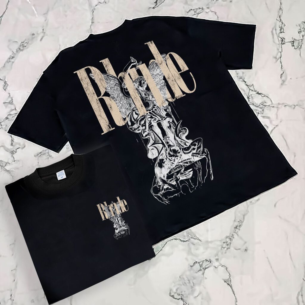 RHUDE Logo Design Drop Shoulder