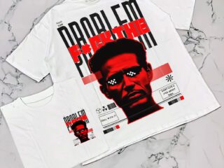 Man Face Design Premium Drop Shoulder