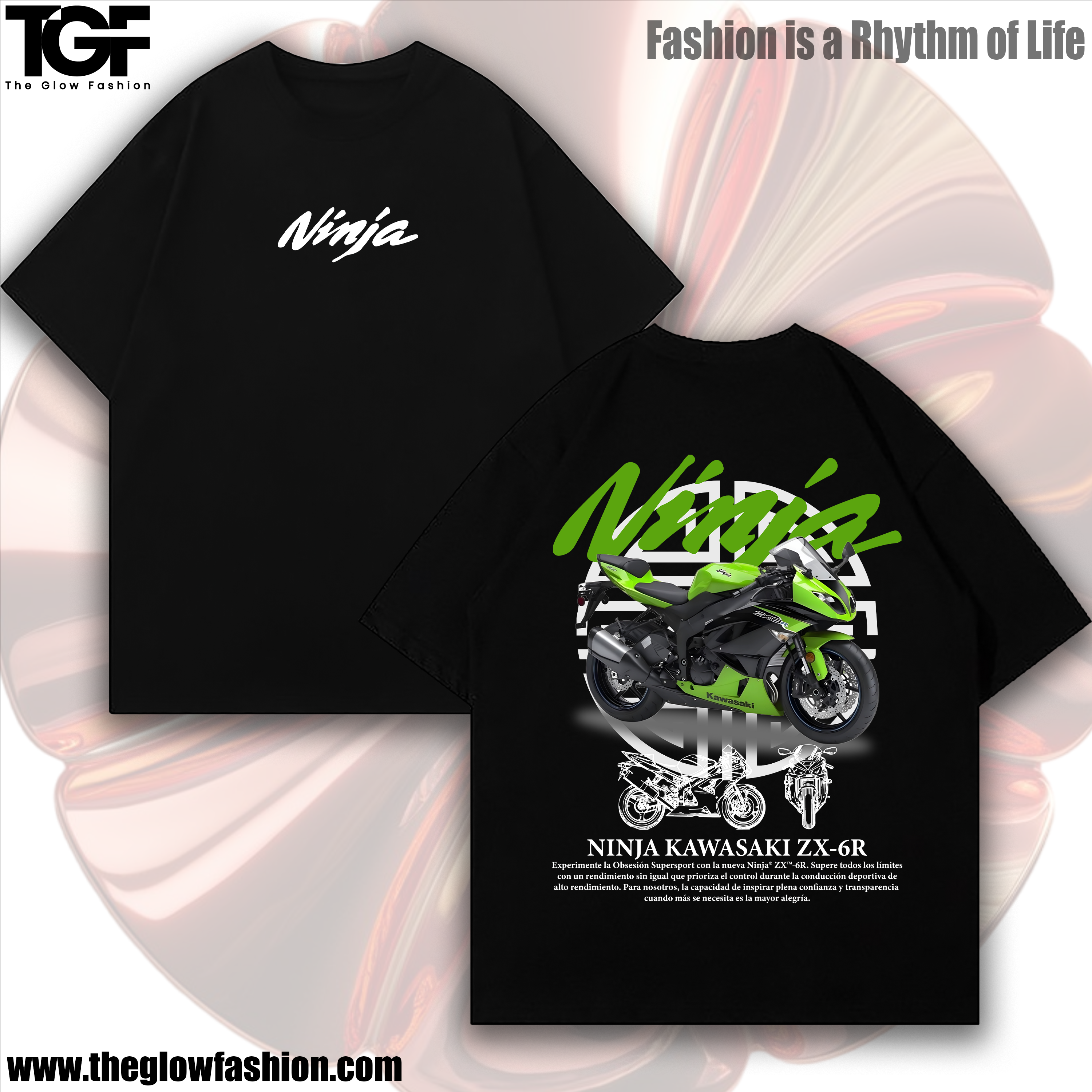 Kawasaki Ninja Drop Shoulder T-Shirt