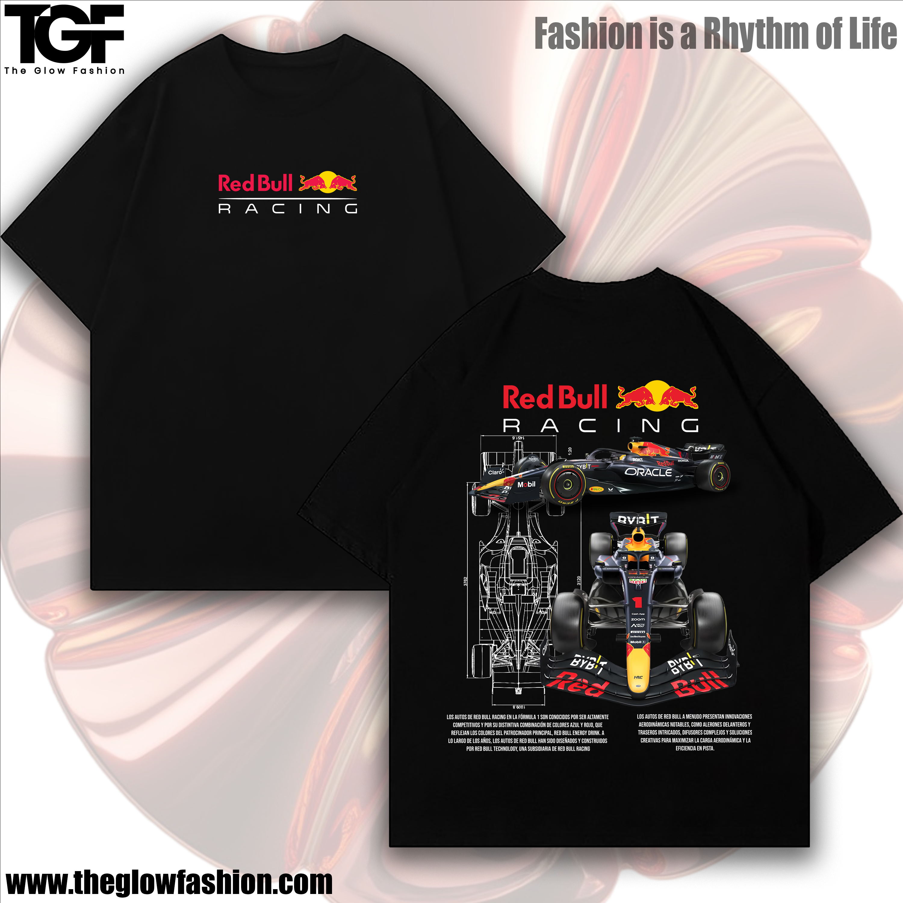 Red Bull Racing Drop Shoulder T-Shirt